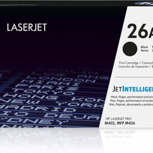 Refurbished Printer 26A Black Toner Cartridge, Works with  M402 Series, MFP M426 Series