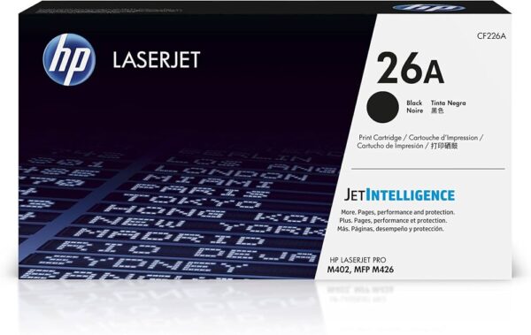 Refurbished Printer 26A Black Toner Cartridge, Works with  M402 Series, MFP M426 Series